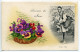 M️️AROC Couleur Ecrite 31.12.1947 * SOUVENIR Du MAROC Porteur D'eau ( Homme  + Panier Fleurs Pensées ) - Autres & Non Classés