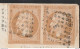 PAIRE Du N°13B Brun Clair TBE Et BE Signé Cote 150€ - 1853-1860 Napoleone III