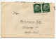 Germany 1939 Cover & Letter; Schweinfurt To Schiplage; 6pf. Hindenburg, Pair - Covers & Documents