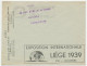 Postal Cheque Cover Belgium 1938 Ferry Boat - Oostende - Dover - International Exhibition Luik - Boten
