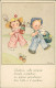 MARIA PIA FRANZONI TOMBA SIGNED 1940s POSTCARD - CHILDREN / BAMBINI / CONTADINI (5715/2) - Altri & Non Classificati