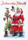 WEIHNACHTSMANN SANTA CLAUS WEIHNACHTSFERIEN Vintage Postkarte CPSM #PAK217.DE - Santa Claus