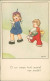 MARIA PIA FRANZONI TOMBA SIGNED 1940s POSTCARD - CHILDREN & DOG  (5719) - Other & Unclassified