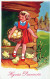 PASCUA NIÑOS HUEVO Vintage Tarjeta Postal CPA #PKE234.ES - Ostern