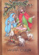 Virgen María Virgen Niño JESÚS Navidad Religión Vintage Tarjeta Postal CPSM #PBP990.ES - Vergine Maria E Madonne