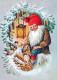 PAPÁ NOEL Feliz Año Navidad Vintage Tarjeta Postal CPSM #PBL297.ES - Kerstman