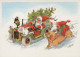 PAPÁ NOEL Feliz Año Navidad Vintage Tarjeta Postal CPSM #PBB108.ES - Santa Claus