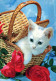 GATO GATITO Animales Vintage Tarjeta Postal CPSM #PAM107.ES - Cats