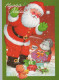 PAPÁ NOEL Animales NAVIDAD Fiesta Vintage Tarjeta Postal CPSM #PAK565.ES - Santa Claus