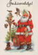 PAPÁ NOEL NAVIDAD Fiesta Vintage Tarjeta Postal CPSM #PAK215.ES - Santa Claus