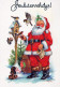 PAPÁ NOEL NAVIDAD Fiesta Vintage Tarjeta Postal CPSM #PAK215.ES - Kerstman