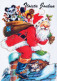 PAPÁ NOEL NAVIDAD Fiesta Vintage Tarjeta Postal CPSM #PAJ725.ES - Kerstman