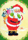 PAPÁ NOEL NAVIDAD Fiesta Vintage Tarjeta Postal CPSMPF #PAJ387.ES - Kerstman