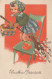 PÂQUES ENFANTS Vintage Carte Postale CPA #PKE298.FR - Easter
