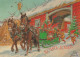 PÈRE NOËL Bonne Année Noël Vintage Carte Postale CPSM #PBL555.FR - Santa Claus