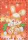 Bonne Année Noël LAPIN Vintage Carte Postale CPSM #PAV067.FR - Nieuwjaar