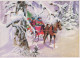 Bonne Année Noël CHEVAL Vintage Carte Postale CPSM #PAS945.FR - Nieuwjaar