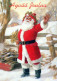 PÈRE NOËL NOËL Fêtes Voeux Vintage Carte Postale CPSM #PAK833.FR - Santa Claus