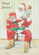 PÈRE NOËL ENFANT NOËL Fêtes Voeux Vintage Carte Postale CPSM #PAK374.FR - Santa Claus