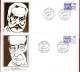 Lot De 6 FDC Personnages Célèbres 1985. J.P. Sartre, F.Mauriac, V.Hugo, J.Romains, R.Rolland, R.d'Orgelès. N° 2355/60. - 1980-1989