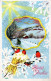 Happy New Year Christmas BIRD Vintage Postcard CPA #PKE858.GB - Nieuwjaar