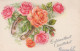 FLOWERS Vintage Postcard CPA #PKE489.GB - Flowers