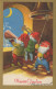 Happy New Year Christmas GNOME Vintage Postcard CPSMPF #PKD469.GB - New Year