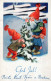 Happy New Year Christmas GNOME Vintage Postcard CPSMPF #PKD407.GB - New Year