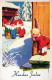 Happy New Year Christmas GNOME Vintage Postcard CPSMPF #PKD346.GB - New Year