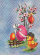 EASTER CHICKEN EGG Vintage Postcard CPSM #PBP224.GB - Ostern