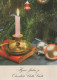 Happy New Year Christmas CANDLE Vintage Postcard CPSM #PBN603.GB - New Year