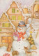 Happy New Year Christmas SNOWMAN Vintage Postcard CPSM #PBM528.GB - Nieuwjaar