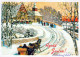 Happy New Year Christmas Horse Vintage Postcard CPSM #PBM398.GB - Nieuwjaar
