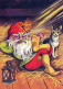 SANTA CLAUS Happy New Year Christmas Vintage Postcard CPSM #PBL235.GB - Santa Claus