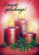 Happy New Year Christmas CANDLE Vintage Postcard CPSM Unposted #PBA597.GB - Año Nuevo