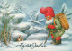 Happy New Year Christmas GNOME Vintage Postcard CPSM #PBA724.GB - New Year