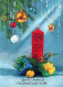 Happy New Year Christmas CANDLE Vintage Postcard CPSM #PAZ980.GB - Año Nuevo