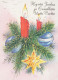 Happy New Year Christmas CANDLE Vintage Postcard CPSM #PAZ588.GB - Nieuwjaar