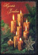 Happy New Year Christmas CANDLE Vintage Postcard CPSM #PAW111.GB - New Year