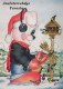 Happy New Year Christmas RABBIT Vintage Postcard CPSM #PAV065.GB - New Year