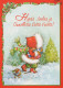 Happy New Year Christmas Children Vintage Postcard CPSM #PAS882.GB - Nieuwjaar