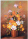 FLOWERS Vintage Postcard CPSM #PAS571.GB - Flowers