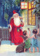 SANTA CLAUS CHILDREN CHRISTMAS Holidays Vintage Postcard CPSM #PAK372.GB - Santa Claus