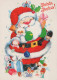 SANTA CLAUS CHRISTMAS Holidays Vintage Postcard CPSM #PAK214.GB - Santa Claus