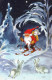 BABBO NATALE Buon Anno Natale Vintage Cartolina CPSMPF #PKG339.IT - Santa Claus
