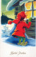 Buon Anno Natale GNOME Vintage Cartolina CPSMPF #PKG405.IT - New Year