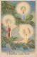 Buon Anno Natale CANDELA Vintage Cartolina CPSMPF #PKD722.IT - Nieuwjaar