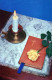 Buon Anno Natale CANDELA BIBBIA Vintage Cartolina CPSMPF #PKD537.IT - Año Nuevo
