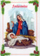 Vergine Maria Madonna Gesù Bambino Religione Vintage Cartolina CPSM #PBQ056.IT - Vierge Marie & Madones