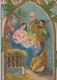 Vergine Maria Madonna Gesù Bambino Natale Religione Vintage Cartolina CPSM #PBP993.IT - Vierge Marie & Madones